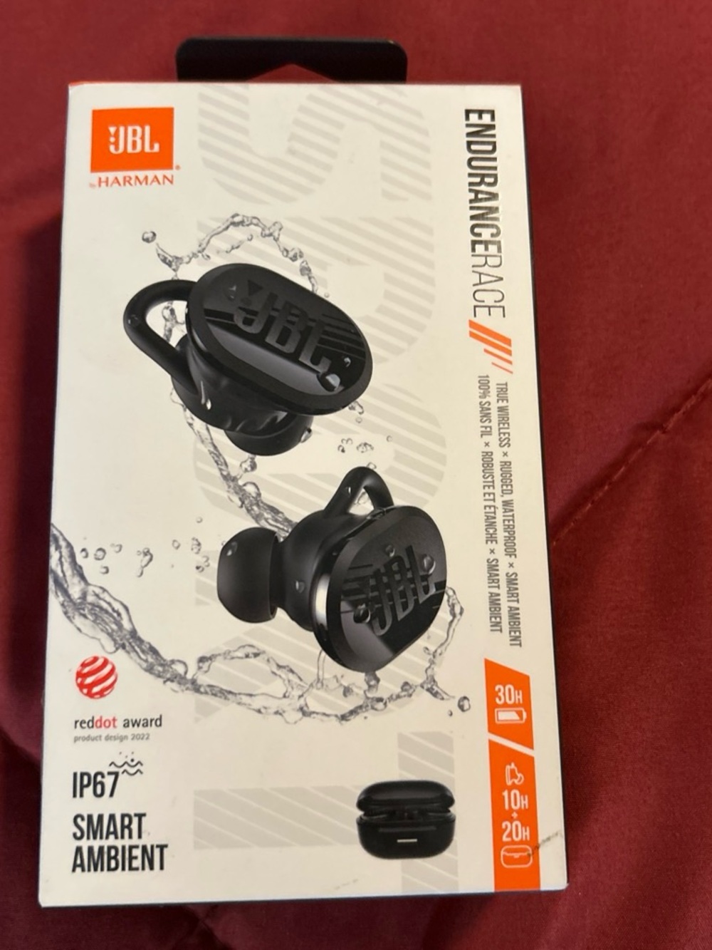 JBL Endurance Race True Wireless Earbuds - Black IP67 smart ambient